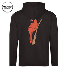 Load image into Gallery viewer, The Northern Cardinal Black Hoodie Full Back
