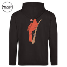 Load image into Gallery viewer, The Northern Cardinal Black Hoodie Full Back
